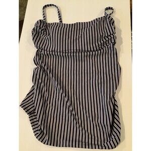 womans bathingsuit top isabel maternity L DD Navy Blue Stripe